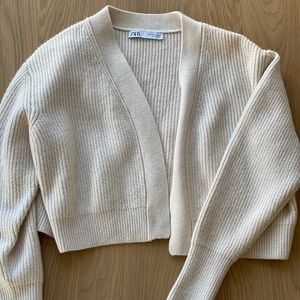 Zara Cropped Knit Cardigan